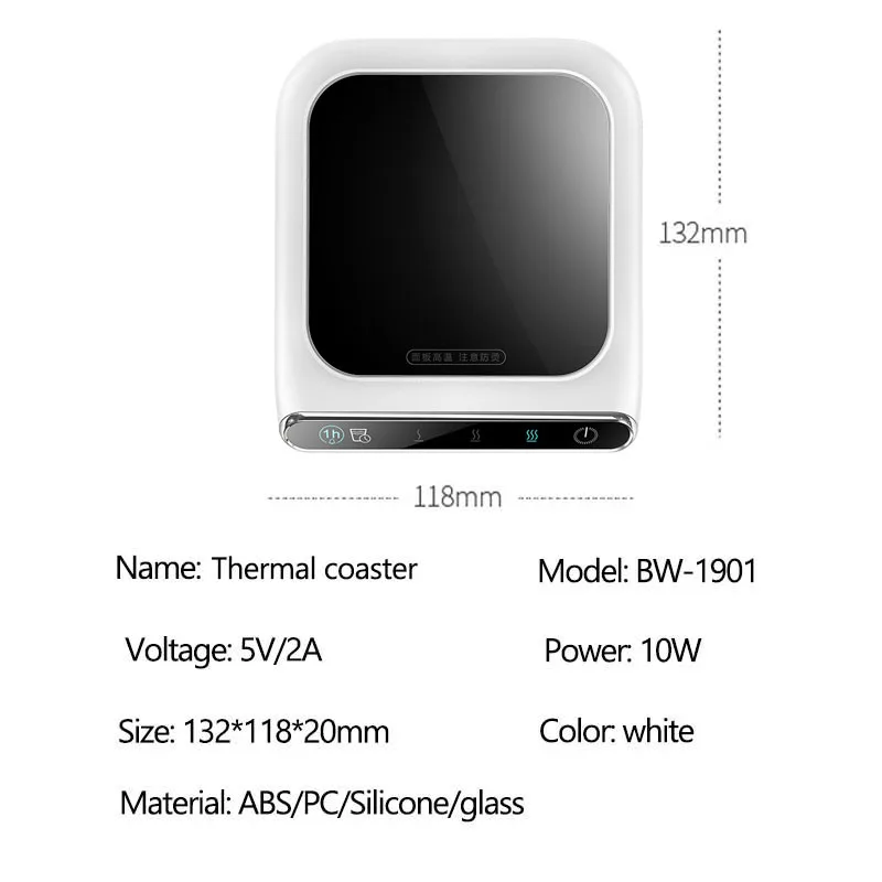 Makers 3 Gear USB Charge Heating Coaster Desktop Heater for Coffee Milk Tea Warmer Pad 5V Cup Heater Smart Thermostatic Hot Tea
Makers 3 Gear USB Charge Heating Coaster Desktop Heater for Coffee Milk Tea Warmer Pad 5V Cup Heater Smart Thermostatic Hot Tea