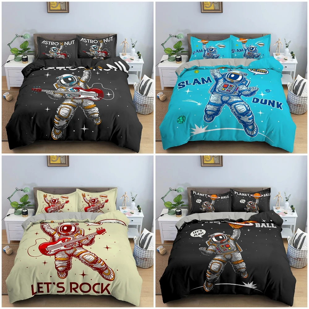 Cartoon Astronaut Duvet Cover Set Universe Space Quilt Cover Bedding Set Microfiber Comforter Cover Pillowcase 2/3PCS King Queen
Cartoon Astronaut Duvet Cover Set Universe Space Quilt Cover Bedding Set Microfiber Comforter Cover Pillowcase 2/3PCS King Queen