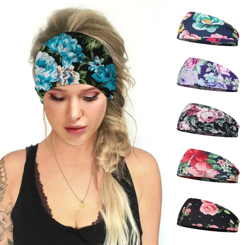 Women Flower Print Headpiece Wide Headwrap Stretch Turban Yoga Sweatband Hair Bands Head Sweat Bands Sports Fitness Equipment
Women Flower Print Headpiece Wide Headwrap Stretch Turban Yoga Sweatband Hair Bands Head Sweat Bands Sports Fitness Equipment