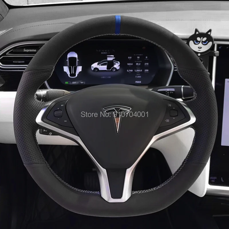 Черная замша чехол рулевого колеса автомобиля для Tesla, модель X, модель S, автомобильные аксессуары
Черная замша чехол рулевого колеса автомобиля для Tesla, модель X, модель S, автомобильные аксессуары