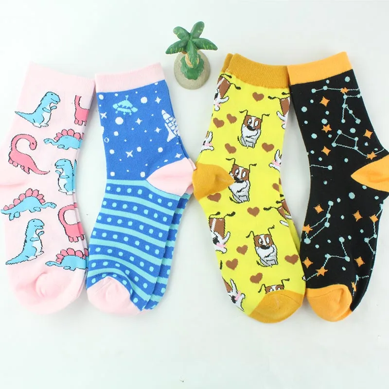 Дизайнерские милые хлопковые Скалки в стиле Харадзюку с изображением динозавра, неба, собаки, Милая женская одежда 
Дизайнерские милые хлопковые Скалки в стиле Харадзюку с изображением динозавра, неба, собаки, Милая женская одежда