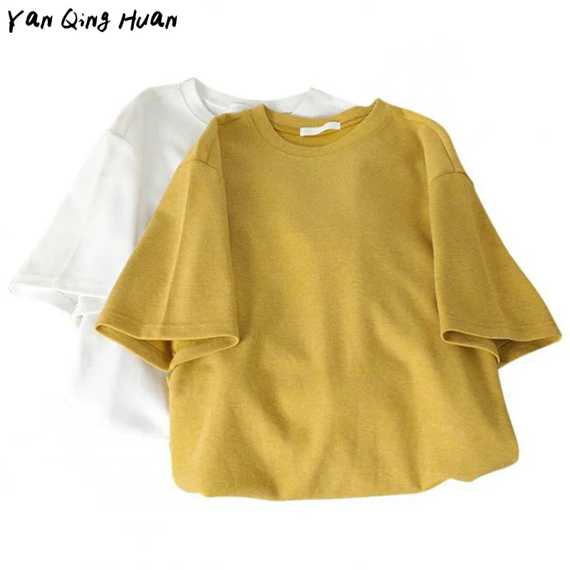 Ян Цин Хуан женская модная повседневная свободная футболка хлопковая летняя однотонная женская футболка с коротким рукавом Новые корейски...
Ян Цин Хуан женская модная повседневная свободная футболка хлопковая летняя однотонная женская футболка с коротким рукавом Новые корейски...