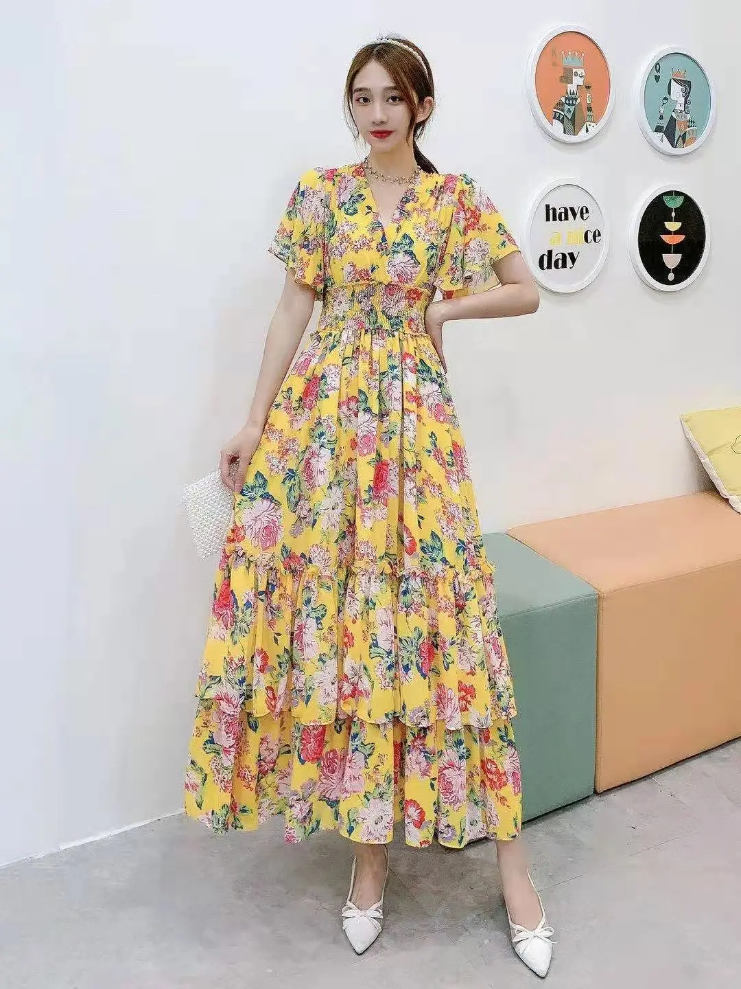 WTIANYUW 2021 New Women New Fashion V Neck Ruffled High Waist Slim Floral Print Casual Dress Lady Sexy Vestidos
WTIANYUW 2021 New Women New Fashion V Neck Ruffled High Waist Slim Floral Print Casual Dress Lady Sexy Vestidos
