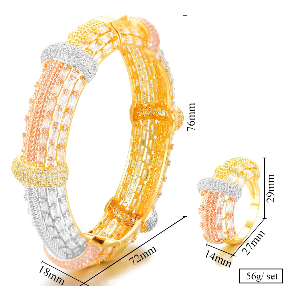 missvikki Fahsion Luxury Dubai Big Wide Noble Bridal Bangle Ring Sets for Women Bridal Wedding Full AAA CZ Bracelet Ring Sets
missvikki Fahsion Luxury Dubai Big Wide Noble Bridal Bangle Ring Sets for Women Bridal Wedding Full AAA CZ Bracelet Ring Sets