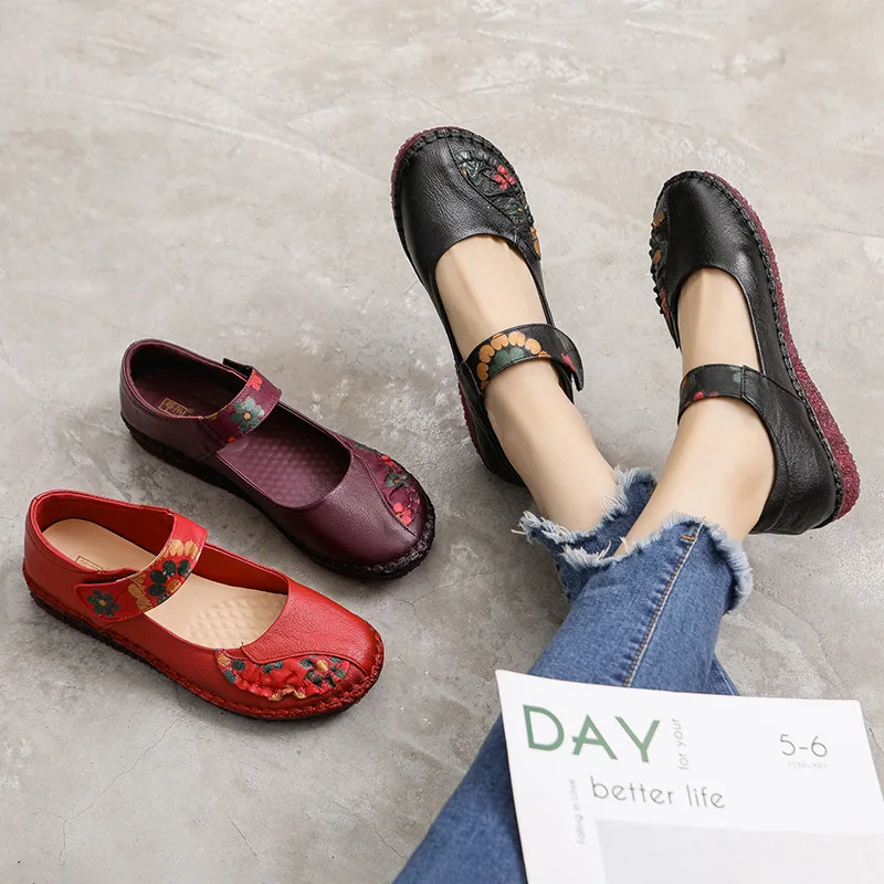 Genuine Leather Shoes Women Flats Breathable Spring Summer Women Shoes Ladies Designer Flowers Ballet Flats Women Loafers
Genuine Leather Shoes Women Flats Breathable Spring Summer Women Shoes Ladies Designer Flowers Ballet Flats Women Loafers