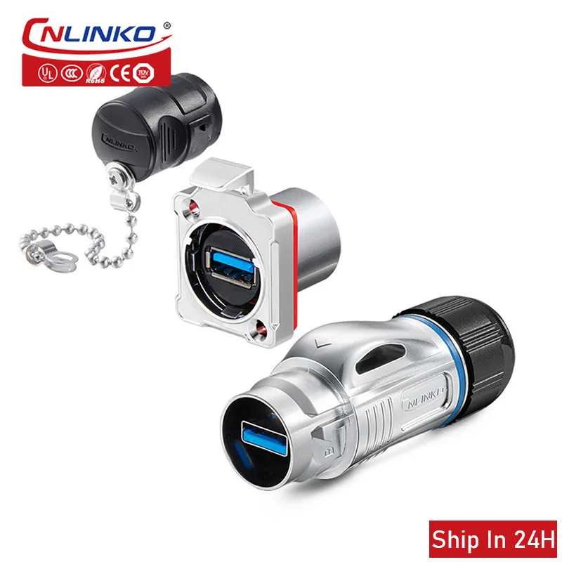 Cnlinko BD24 waterproof industrial aviation plug data connector USB 3.0 1m cable connector for car medical printing machinery
Cnlinko BD24 waterproof industrial aviation plug data connector USB 3.0 1m cable connector for car medical printing machinery
