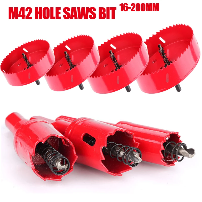 M42 16-200mm HSS Steel Drilling Hole Saw Drill Bit Cutter Bi-Metal for Aluminum Iron Stainless Steel DIY Wood Cutter Drill Bits
M42 16-200mm HSS Steel Drilling Hole Saw Drill Bit Cutter Bi-Metal for Aluminum Iron Stainless Steel DIY Wood Cutter Drill Bits