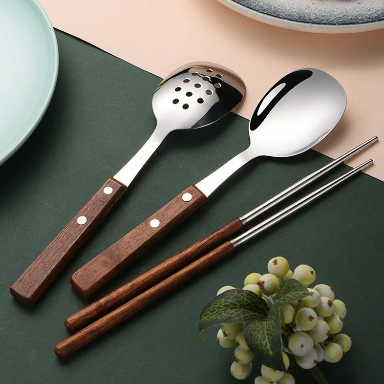 304 Stainless Steel Public Spoon Chopsticks Set Creative Wooden Handle Public Chopsticks Public Spoon Household Tableware Set
304 Stainless Steel Public Spoon Chopsticks Set Creative Wooden Handle Public Chopsticks Public Spoon Household Tableware Set