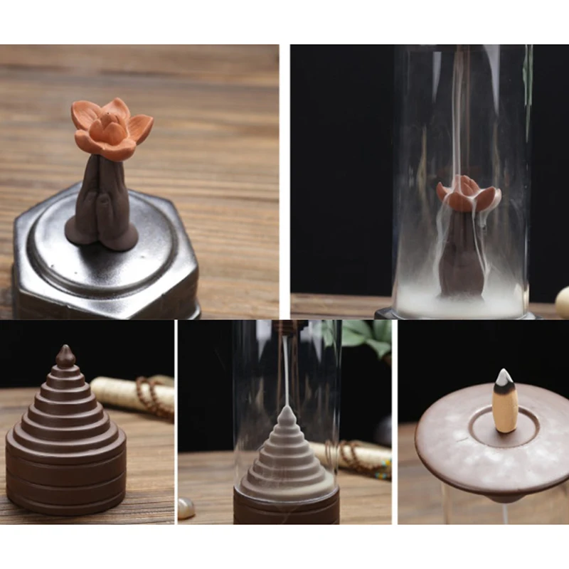 Incense Burner Ceramic Waterfall LED Light Incense Cones Holder Aroma Censer with Acrylic Windproof Cover (Without Incense)
Incense Burner Ceramic Waterfall LED Light Incense Cones Holder Aroma Censer with Acrylic Windproof Cover (Without Incense)