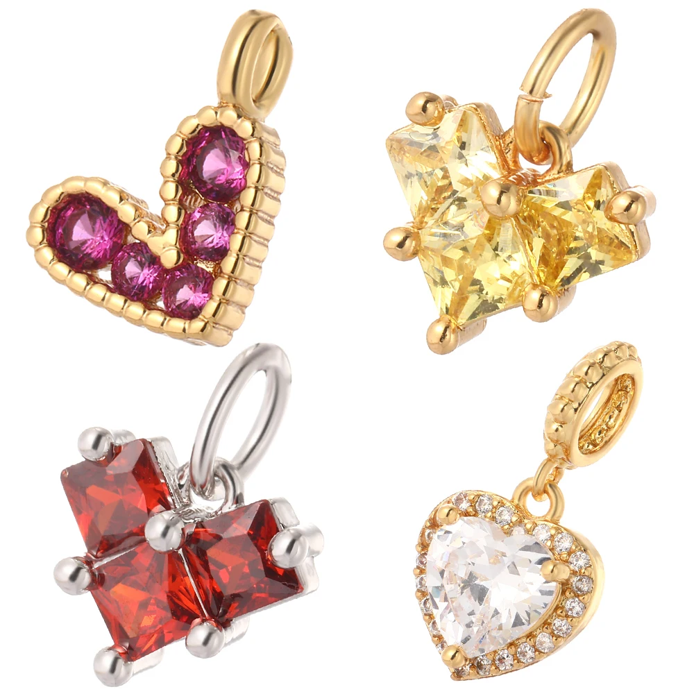 Big Zircon CZ Heart Charms for Jewelry Making Supplies Gold Silver Color Copper Diy Earrings Necklace Bracelet Make Accessories
Big Zircon CZ Heart Charms for Jewelry Making Supplies Gold Silver Color Copper Diy Earrings Necklace Bracelet Make Accessories