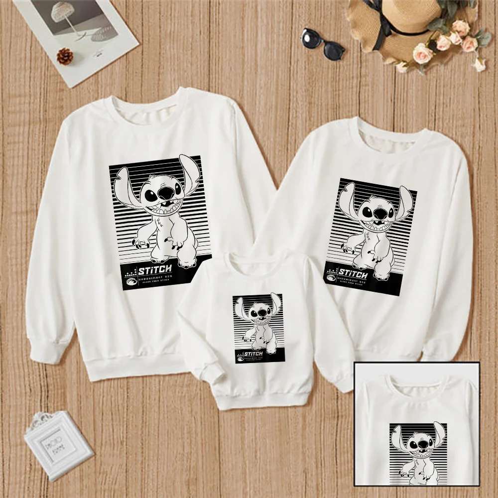 Stitch Black And White Color Pattern Funny Disney White Family Sweatshirts Minimalist Harajuku Casual Parent Child Hoodies Trend
Stitch Black And White Color Pattern Funny Disney White Family Sweatshirts Minimalist Harajuku Casual Parent Child Hoodies Trend
