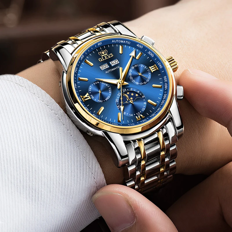 Top Brand Luxury Men Watches Automatic Watch Men Stainless Steel Waterproof Gold Green Business Sport Mechanical Wristwatch 6633
Top Brand Luxury Men Watches Automatic Watch Men Stainless Steel Waterproof Gold Green Business Sport Mechanical Wristwatch 6633