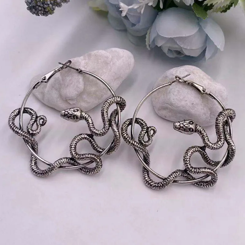 Cool Personality Punk Vintage Animal Black Snake Drop Earrings Crazy Fashion Twining Snake Earring Statement Jewelry Gift
Cool Personality Punk Vintage Animal Black Snake Drop Earrings Crazy Fashion Twining Snake Earring Statement Jewelry Gift