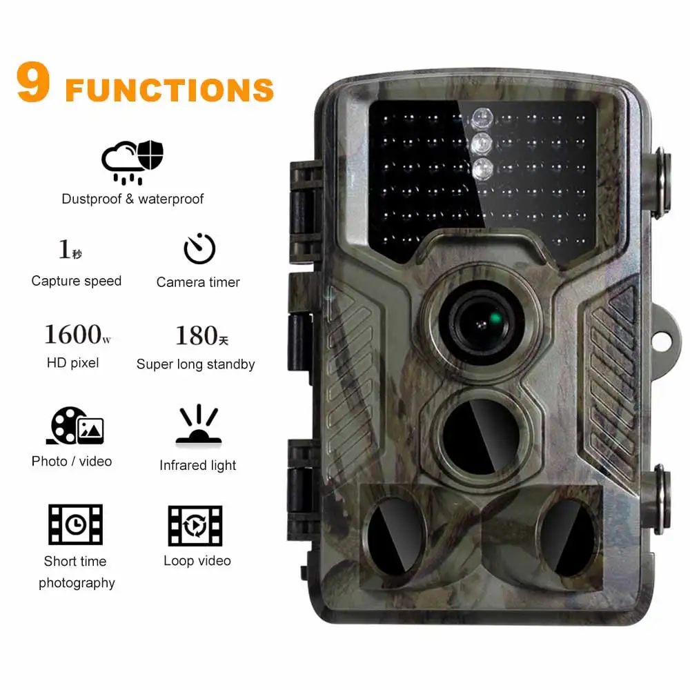 Trail Camera 12MP 1080P Infrared Hunting Game Camera with Night Vision Waterproof Surveillance Tracking Camera
Trail Camera 12MP 1080P Infrared Hunting Game Camera with Night Vision Waterproof Surveillance Tracking Camera