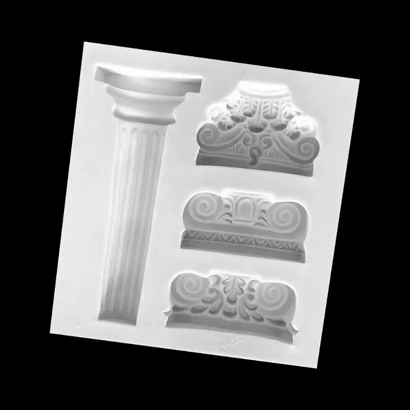 В европейском стиле ретро-римская колонна узоры силикагель сахара формы для