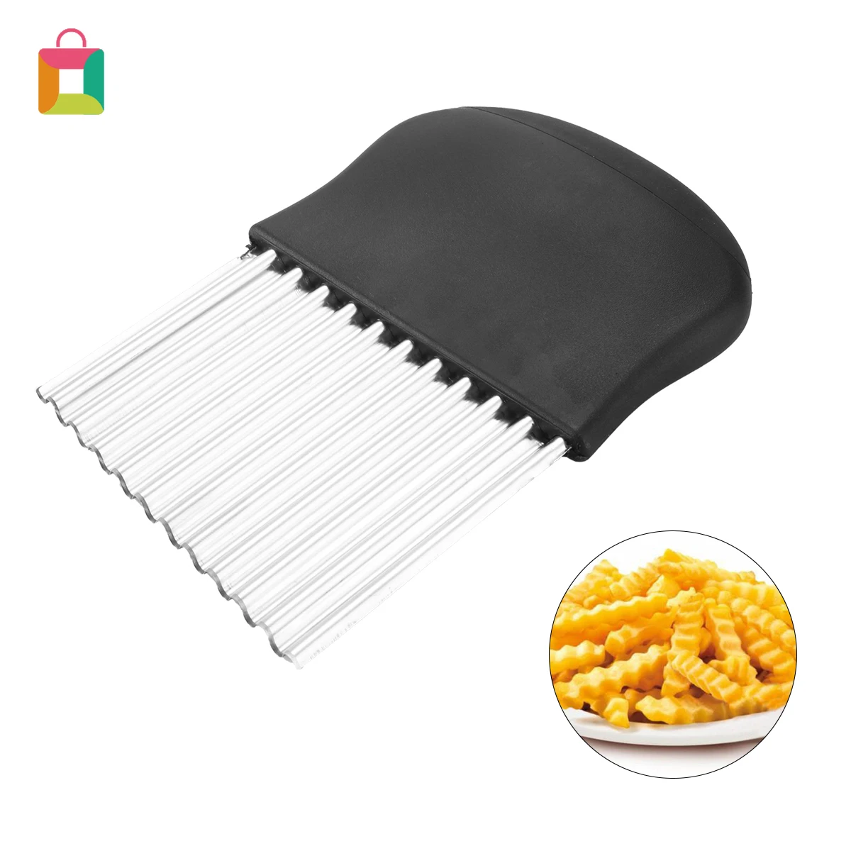 Wave Onion Potato Slices Wrinkled French Fries Salad Corrugated Cutting Chopped Potato Slices Knife Convenient Gadgets Tool
Wave Onion Potato Slices Wrinkled French Fries Salad Corrugated Cutting Chopped Potato Slices Knife Convenient Gadgets Tool