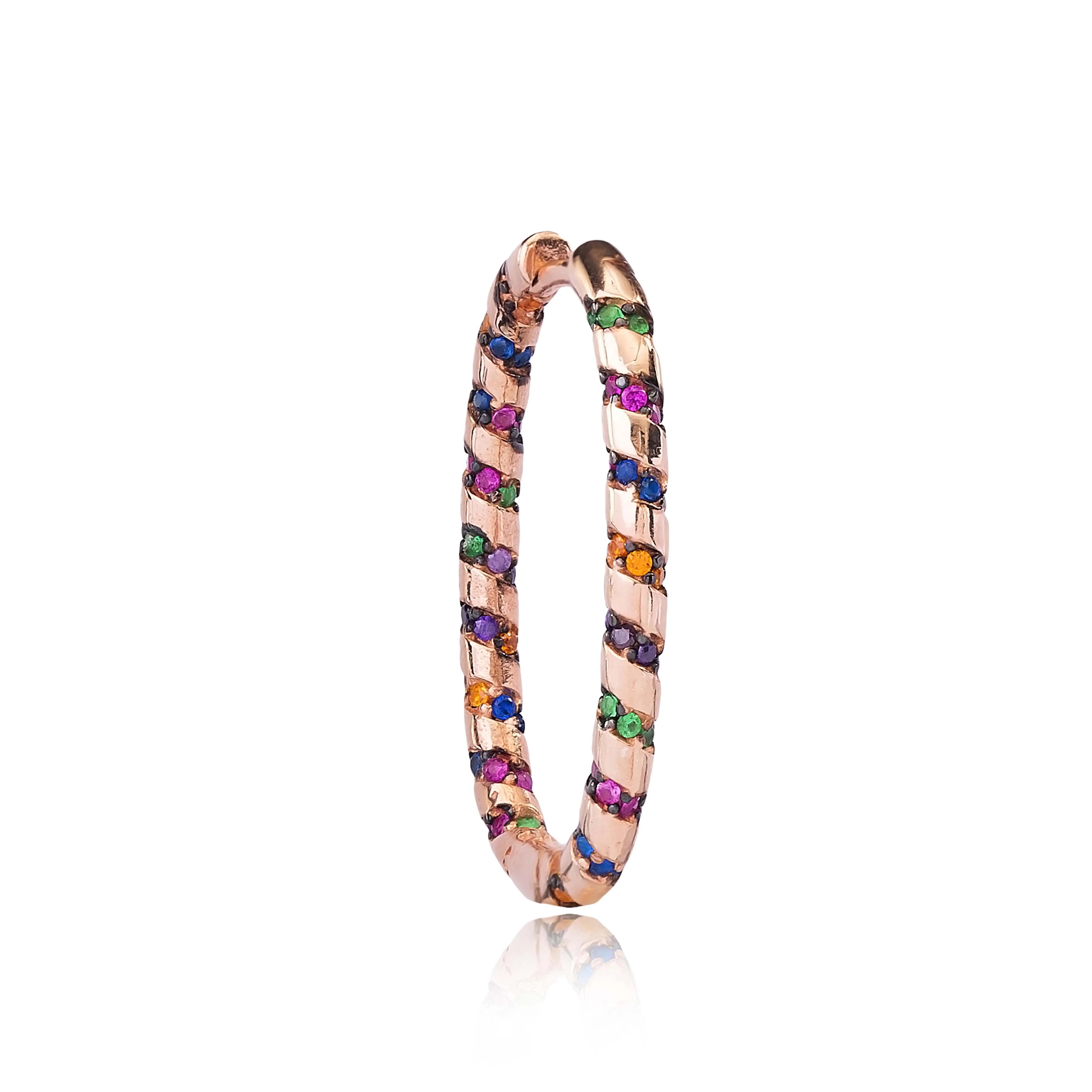 925 Silver Colorful Hoop Earring Rhodium & Rose Gold Hoop Earring SPENTA Jewelry
925 Silver Colorful Hoop Earring Rhodium & Rose Gold Hoop Earring SPENTA Jewelry