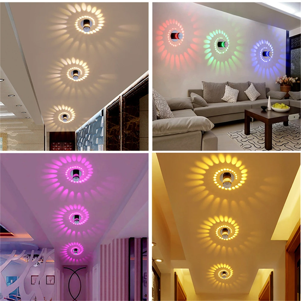 RGB Spiral Hole LED Wall Light Effect Wall Lamp With Remote Controller Colorful Wandlamp For Party Bar Lobby KTV Home Decoration
RGB Spiral Hole LED Wall Light Effect Wall Lamp With Remote Controller Colorful Wandlamp For Party Bar Lobby KTV Home Decoration