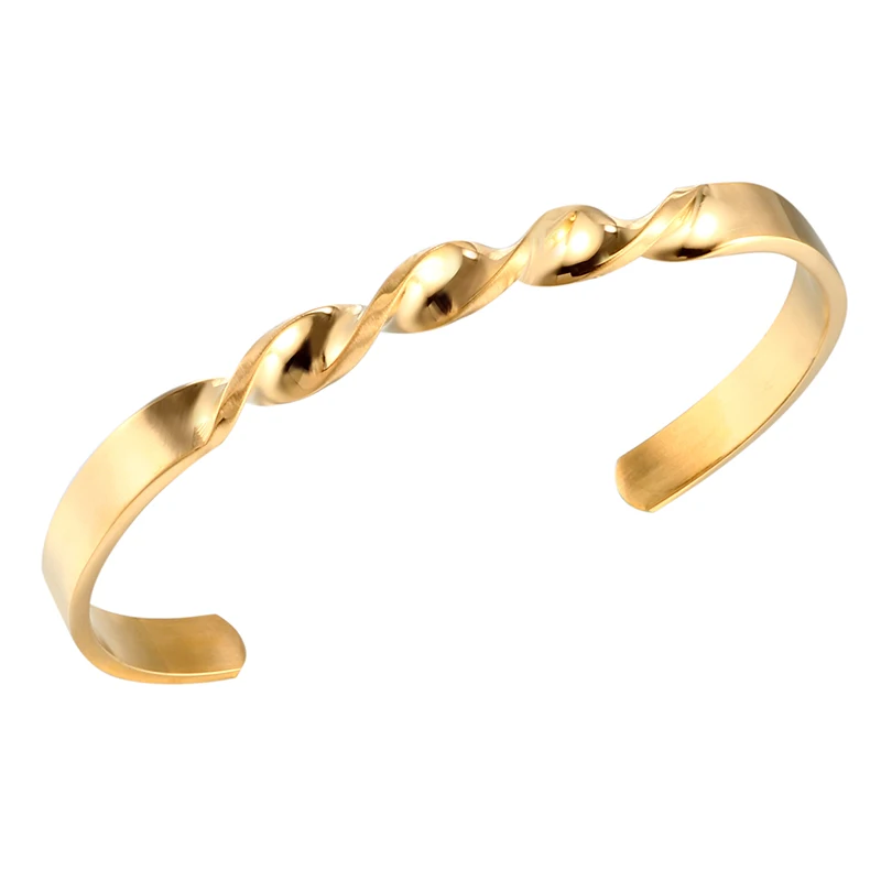 Trendy 316L Stainless Steel Wave Cuff Bangle Bracelet for Woman Man Rose Gold Plating Luxury Party Jewelry Wristband Gift Lot
Trendy 316L Stainless Steel Wave Cuff Bangle Bracelet for Woman Man Rose Gold Plating Luxury Party Jewelry Wristband Gift Lot