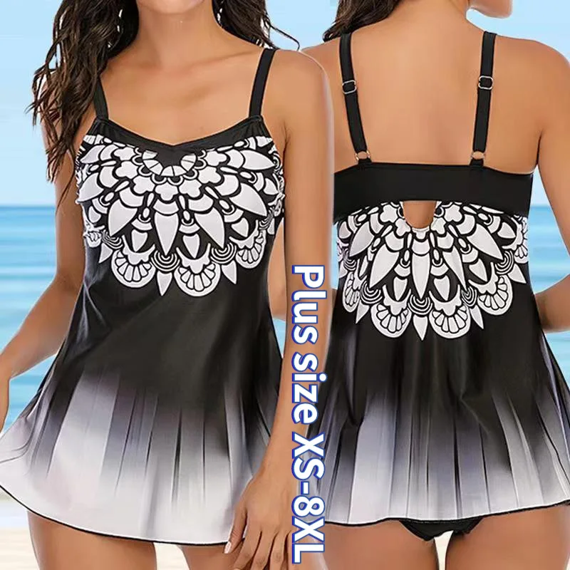 2021 Plus Size 6XL 8XL Print Summer Beach Wear Bodysuits Push Up Tankini Two Piece Swimwear Vintage Skirt Women's Swimsuit 
2021 Plus Size 6XL 8XL Print Summer Beach Wear Bodysuits Push Up Tankini Two Piece Swimwear Vintage Skirt Women's Swimsuit