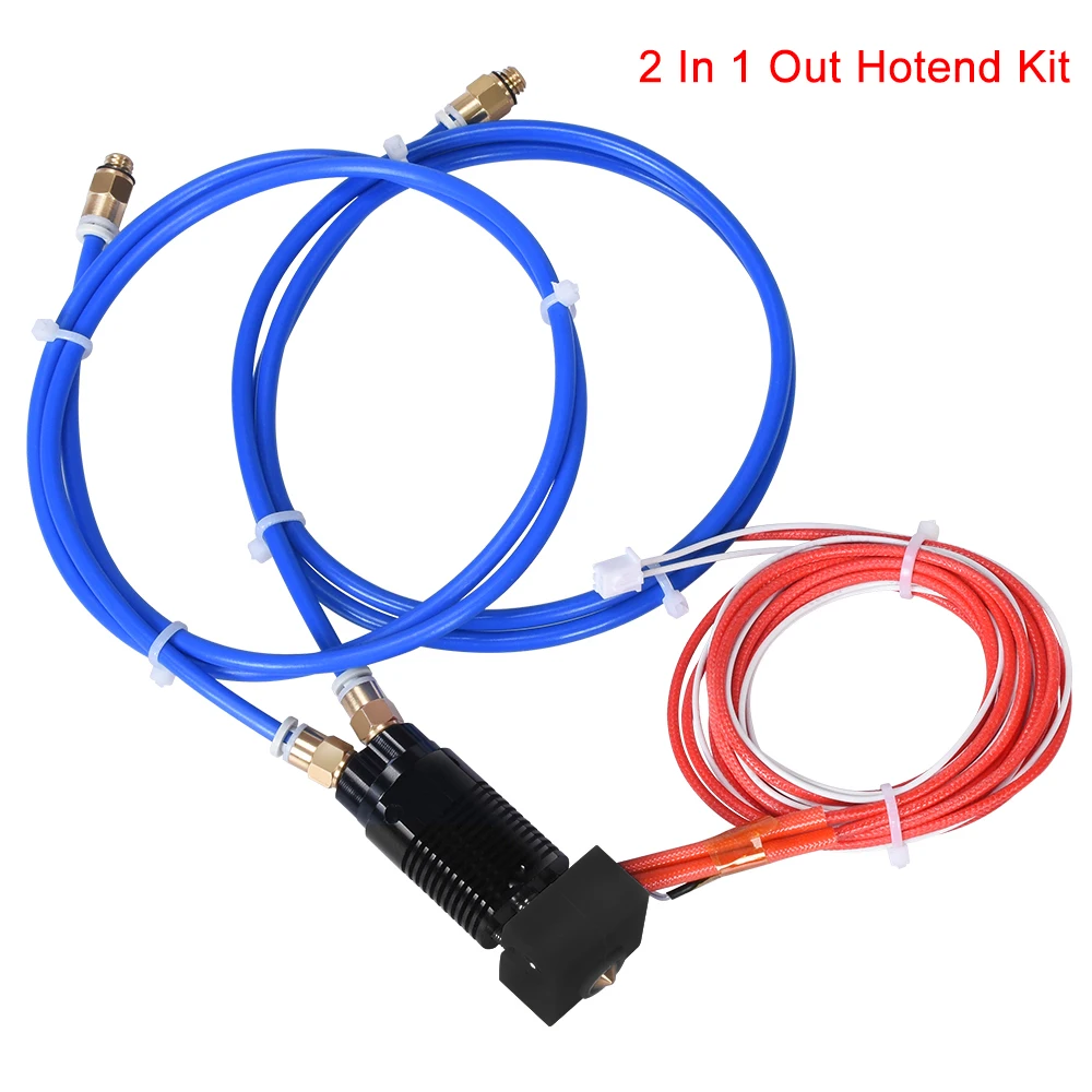 Upgrade 2 In 1 Out Hotend Extruder kit 0.4MM Nozzle 1.75MM Filament Dual Color 12/24V 40W For CR10 Ender3 Series 3d Printer Part 
Upgrade 2 In 1 Out Hotend Extruder kit 0.4MM Nozzle 1.75MM Filament Dual Color 12/24V 40W For CR10 Ender3 Series 3d Printer Part