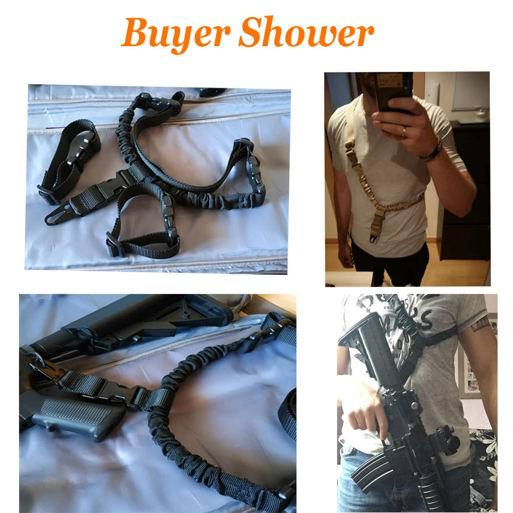 Tactical Single Point Rifle Sling Hunting Dual-use Quick Release Shotgun Shoulder Belt Strap Airsoft Adjustable Gun Strap Sling 
Tactical Single Point Rifle Sling Hunting Dual-use Quick Release Shotgun Shoulder Belt Strap Airsoft Adjustable Gun Strap Sling