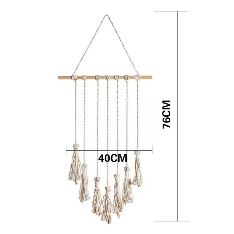 Hand-woven Pendant Macrame Wall Hanging Art Woven Tapestry Bohemian Crafts Decoration Gorgeous Tapestries For Home Bedroom 
Hand-woven Pendant Macrame Wall Hanging Art Woven Tapestry Bohemian Crafts Decoration Gorgeous Tapestries For Home Bedroom