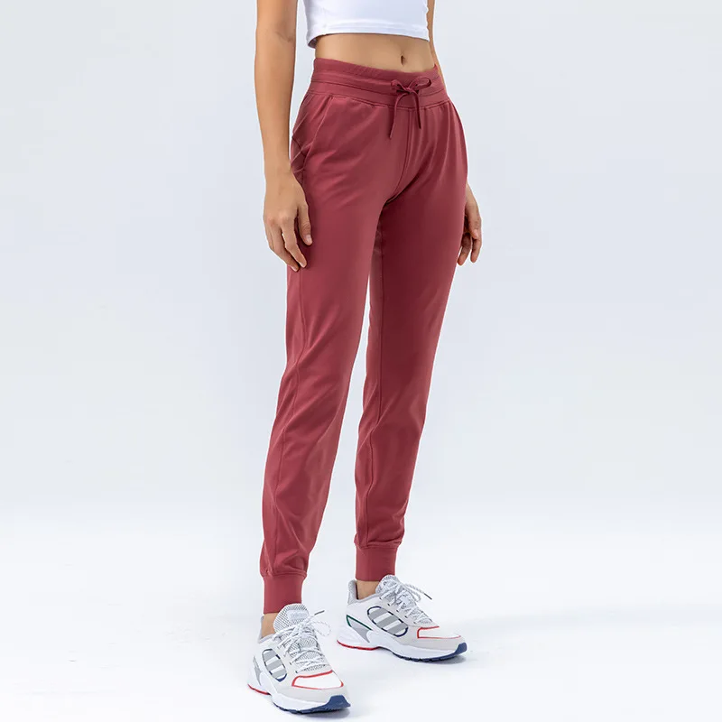Naked Feel Fabric yoga pants Workout Sport Joggers Pants Women Waist Drawstring Fitness Running Sweatpants with Two Side Pocket
Naked Feel Fabric yoga pants Workout Sport Joggers Pants Women Waist Drawstring Fitness Running Sweatpants with Two Side Pocket