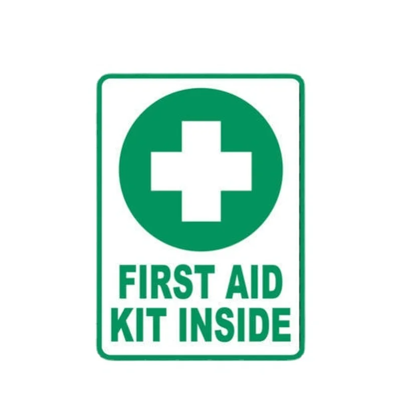 

1 Pcs First Aid Kit Inside Sticker Die Cut Decal Self Adhesive Vinyl Emergency Rescue Stickers for Motos, Cars, Laptops, Phone