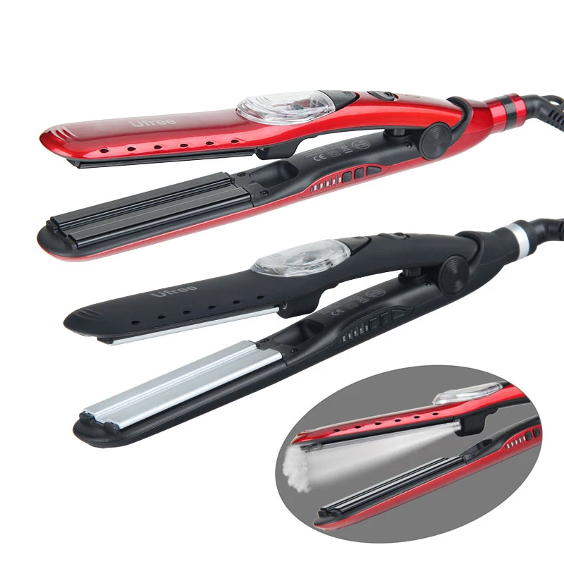 flat iron hair straightene Electric steam Dry & wet beard straightener hair styling tools griddle curling wave hair board SU122
flat iron hair straightene Electric steam Dry & wet beard straightener hair styling tools griddle curling wave hair board SU122