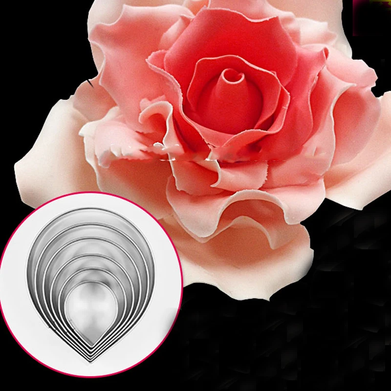 6pcs/lot Stainless Steel Rose Petal Cookie Cutter Mold Cake Decorating Fondant Sugarcraft Cutters Tools Pastry Mould
6pcs/lot Stainless Steel Rose Petal Cookie Cutter Mold Cake Decorating Fondant Sugarcraft Cutters Tools Pastry Mould