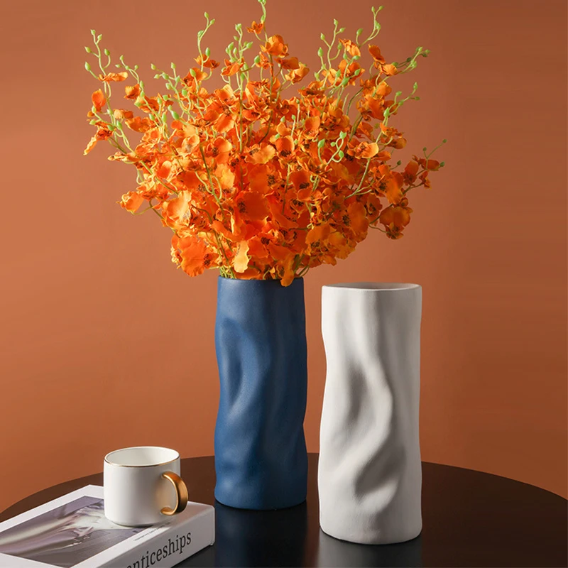 Home Decor Nordic Morandi Folds Ceramic Vase Creative Artistic Pastoral Flower Arrangement Light Luxury Ornaments Handicrafts
Home Decor Nordic Morandi Folds Ceramic Vase Creative Artistic Pastoral Flower Arrangement Light Luxury Ornaments Handicrafts