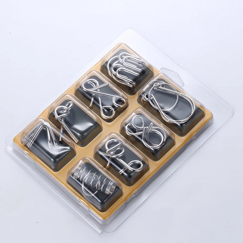 8PCS/set Puzzle Metal Untie Buckle Adult Children's Educational Toys Focus Training And Decompression Toys
8PCS/set Puzzle Metal Untie Buckle Adult Children's Educational Toys Focus Training And Decompression Toys