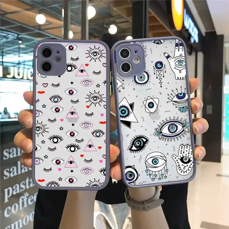 pink Evil Ey Phone Case For iPhone 12 11 Mini Pro XR XS Max 7 8 Plus X Matte transparent Gray Cover
pink Evil Ey Phone Case For iPhone 12 11 Mini Pro XR XS Max 7 8 Plus X Matte transparent Gray Cover