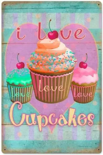 Vintage Style Metal Tin SignCupcake Bakery Shop Metal Signs Kitchen Garage Decor
Vintage Style Metal Tin SignCupcake Bakery Shop Metal Signs Kitchen Garage Decor