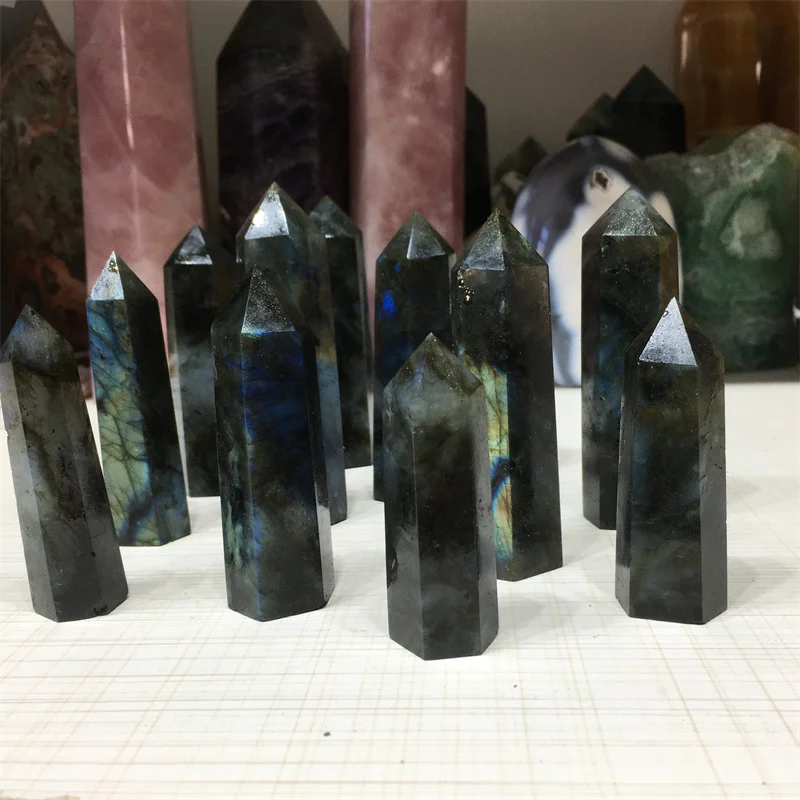 Labradorite Wand Points Quartz Crystal Natural Stones Healing Gemstones Reiki Decoration
Labradorite Wand Points Quartz Crystal Natural Stones Healing Gemstones Reiki Decoration