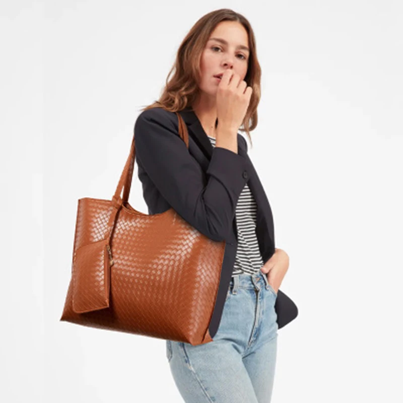 Large Capacity Women's Casual Tote Bag Ladies Shoulder Bags Vintage Fashion Composite Handbags with Purse 2021 New Design
Large Capacity Women's Casual Tote Bag Ladies Shoulder Bags Vintage Fashion Composite Handbags with Purse 2021 New Design