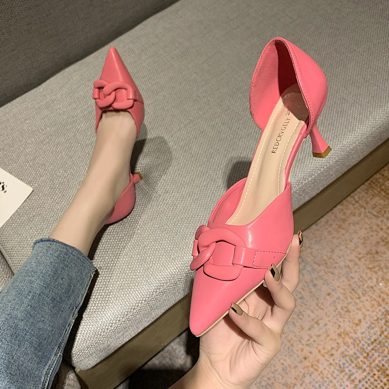 French Style Girl Shallow Mouth Mid Hollow High Heels Female Small Fresh Pointed Toe Stiletto Single Shoes Fashion Lady Pumps
French Style Girl Shallow Mouth Mid Hollow High Heels Female Small Fresh Pointed Toe Stiletto Single Shoes Fashion Lady Pumps