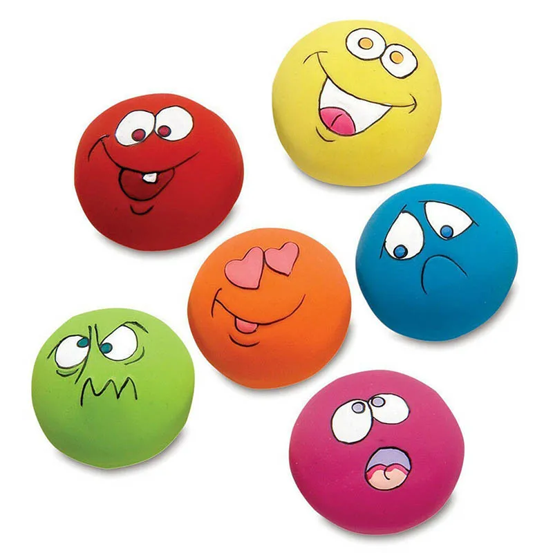 1PCS Rubber Dog Toys Pet Play Squeaky Ball Chewing Toy with Face Fetch Bright Balls Dog Supplies Puppy Popular Toys
1PCS Rubber Dog Toys Pet Play Squeaky Ball Chewing Toy with Face Fetch Bright Balls Dog Supplies Puppy Popular Toys