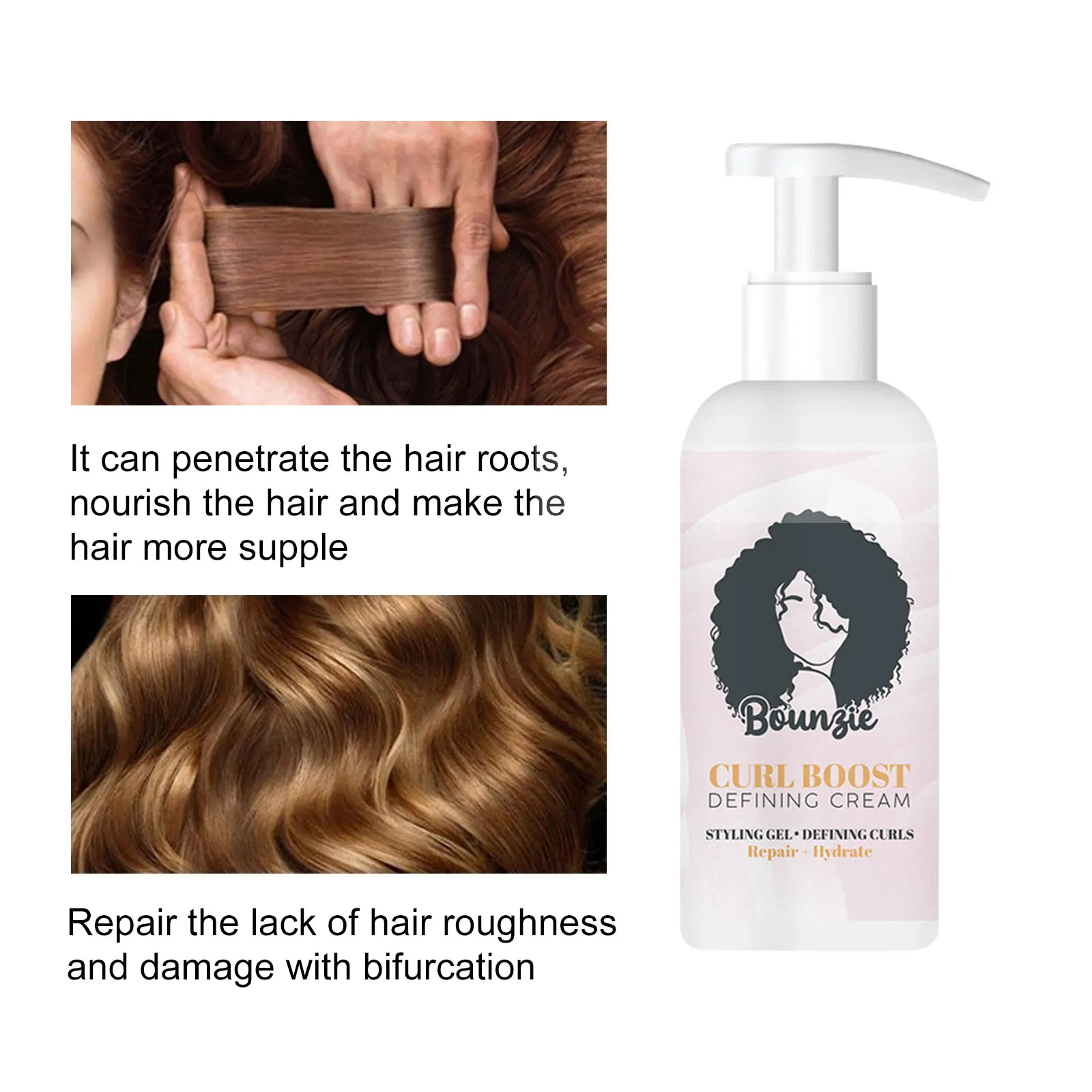 Bounzie Curl Boost Defining Cream Elastin Curly Hair Moisturizing Styling Repair Curling Essence Hair Care Elastin
Bounzie Curl Boost Defining Cream Elastin Curly Hair Moisturizing Styling Repair Curling Essence Hair Care Elastin