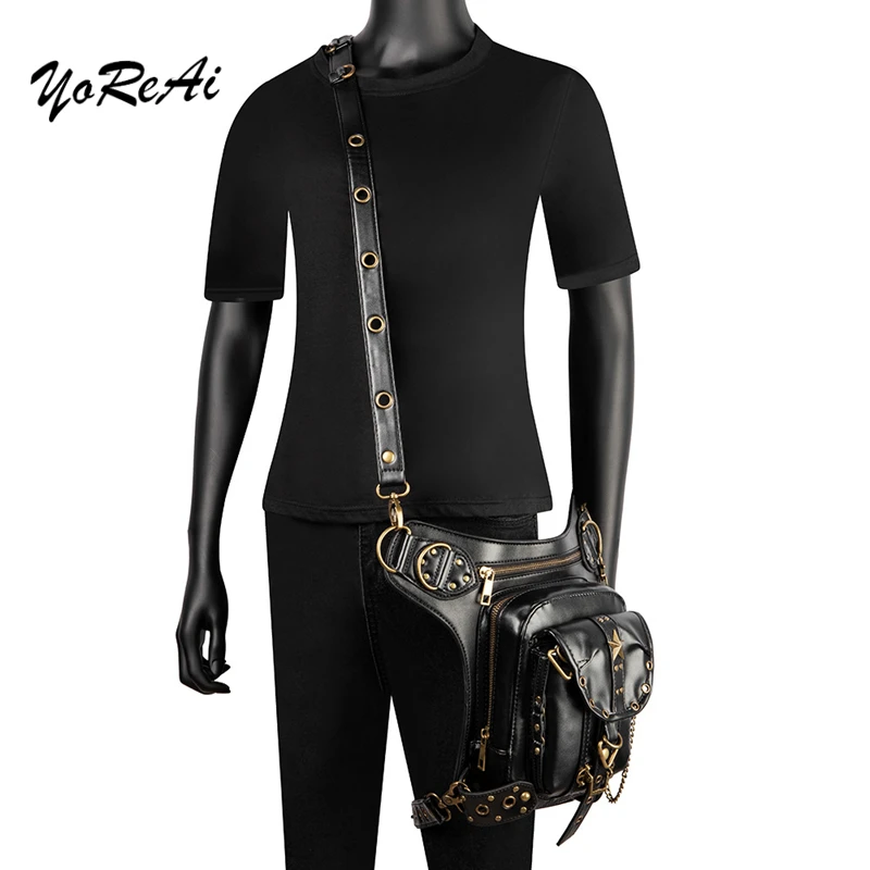 Steampunk Bags Unisex Motorcycle Waist Belt Fanny Pack Multifunction Drop Leg Packs Punk Moto&Biker Thigh Women Crossbody Bag
Steampunk Bags Unisex Motorcycle Waist Belt Fanny Pack Multifunction Drop Leg Packs Punk Moto&Biker Thigh Women Crossbody Bag