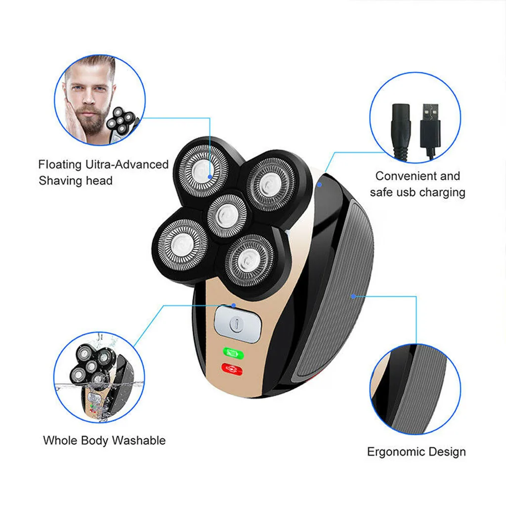 USB charging Electric Shaver Multifunctional Electric Shaver For Men 5 in 1 Rechargeable Razor Bald Head Machine Trimmer#0903
USB charging Electric Shaver Multifunctional Electric Shaver For Men 5 in 1 Rechargeable Razor Bald Head Machine Trimmer#0903
