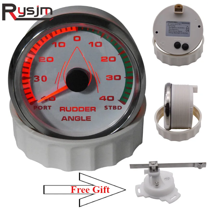 85mm Waterproof Marine Boat Rudder Angle Indicator Gauge 0-190ohm With Mating Rudder Sensor 8 Colors Backlight 9-32V
85mm Waterproof Marine Boat Rudder Angle Indicator Gauge 0-190ohm With Mating Rudder Sensor 8 Colors Backlight 9-32V