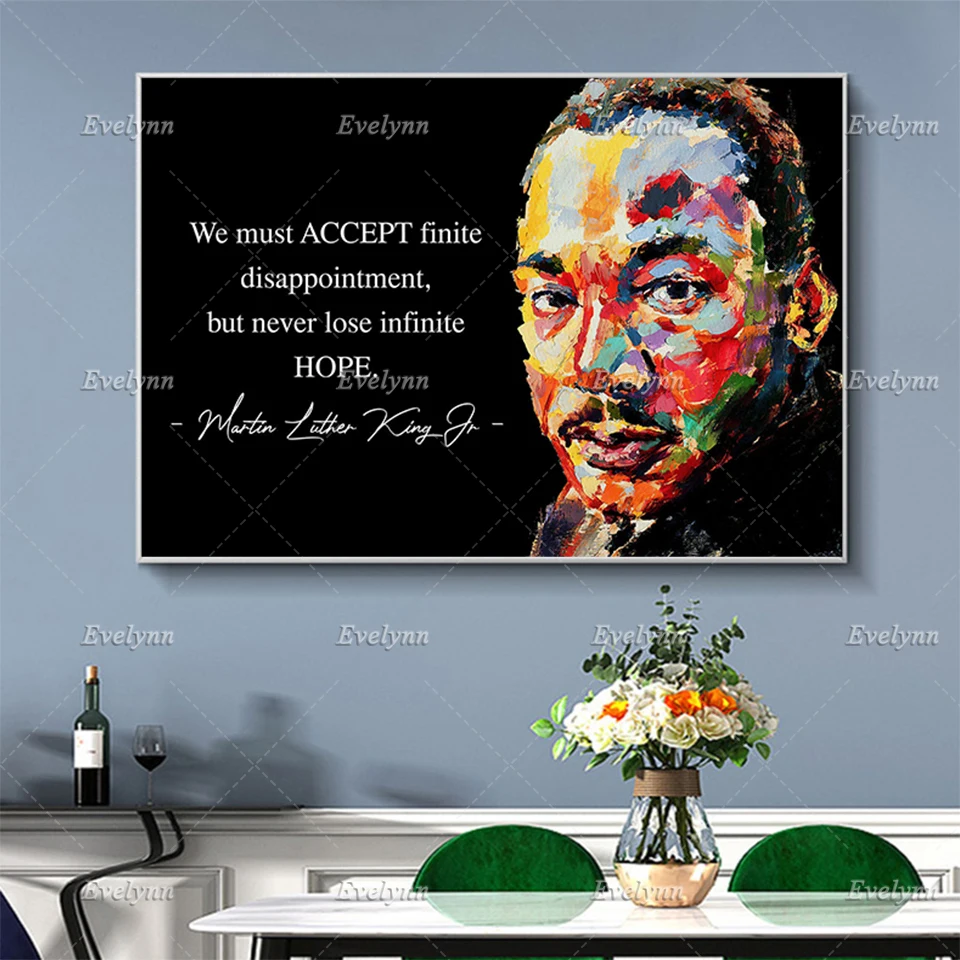 

Martin Luther King Jr. Quote Art,Martin Luther King Jr. Poster,Black Lives Matter, Black Pride Home Decor Prints Wall Art Canvas