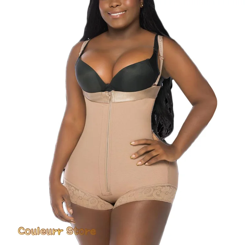 Fajas Colombianas Women's Body Shaper For Strong Compression Detachable Shoulder Strap And Zipper Sheathing Panties Hip Pads
Fajas Colombianas Women's Body Shaper For Strong Compression Detachable Shoulder Strap And Zipper Sheathing Panties Hip Pads