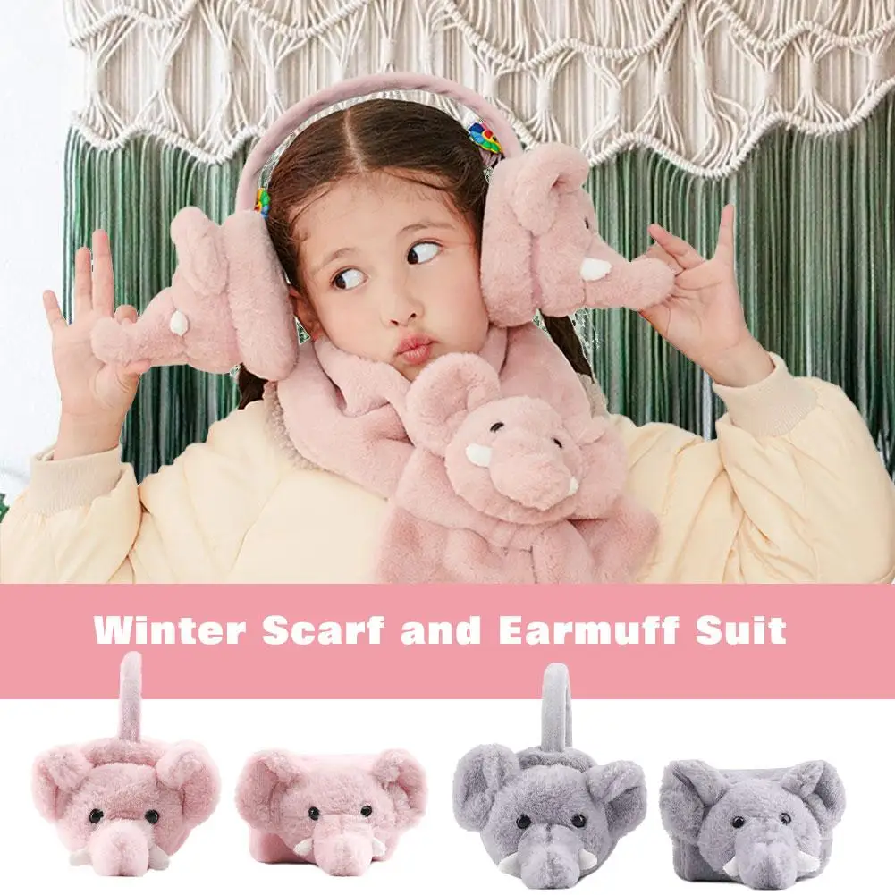 Winter Scarf And Earmuff Suit Elephant Pattern Skin-friendly Soft Warm Keeping Suit For Children Winter Outing Wear
Winter Scarf And Earmuff Suit Elephant Pattern Skin-friendly Soft Warm Keeping Suit For Children Winter Outing Wear