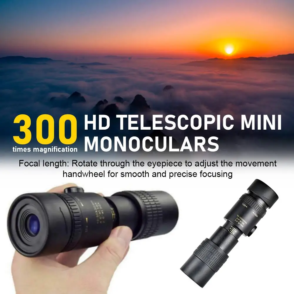 4K 10-300X40mm 33cm Phone Camera Lens Monocular Telescope Super Telephoto Telescope Anti-Shake with Smartphone Holder & Tripod
4K 10-300X40mm 33cm Phone Camera Lens Monocular Telescope Super Telephoto Telescope Anti-Shake with Smartphone Holder & Tripod