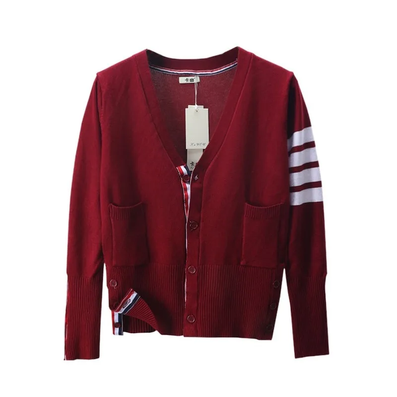 WenQing Autumn Man Women Sweater V-Neck Knitwear Long-Sleeve Cardigans Lover Clothes Sweater Coat Striped
WenQing Autumn Man Women Sweater V-Neck Knitwear Long-Sleeve Cardigans Lover Clothes Sweater Coat Striped