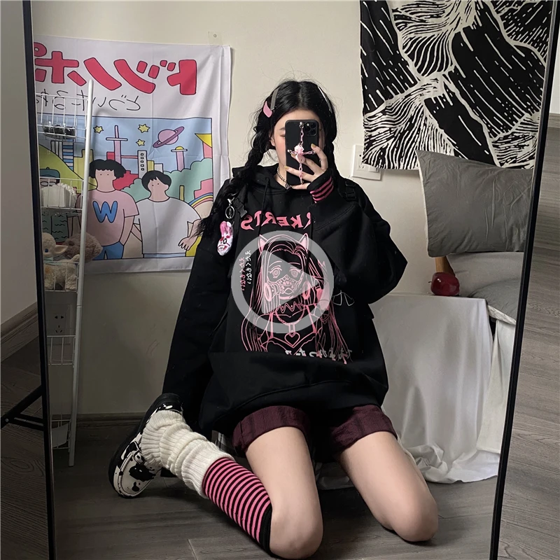Woman Sweatshirts Kawaii Funny Cartoon Hoodies Ullzang Cute Anime Oversize Hoodie Harajuku with Print Tops Punk Pullover Clothes
Woman Sweatshirts Kawaii Funny Cartoon Hoodies Ullzang Cute Anime Oversize Hoodie Harajuku with Print Tops Punk Pullover Clothes