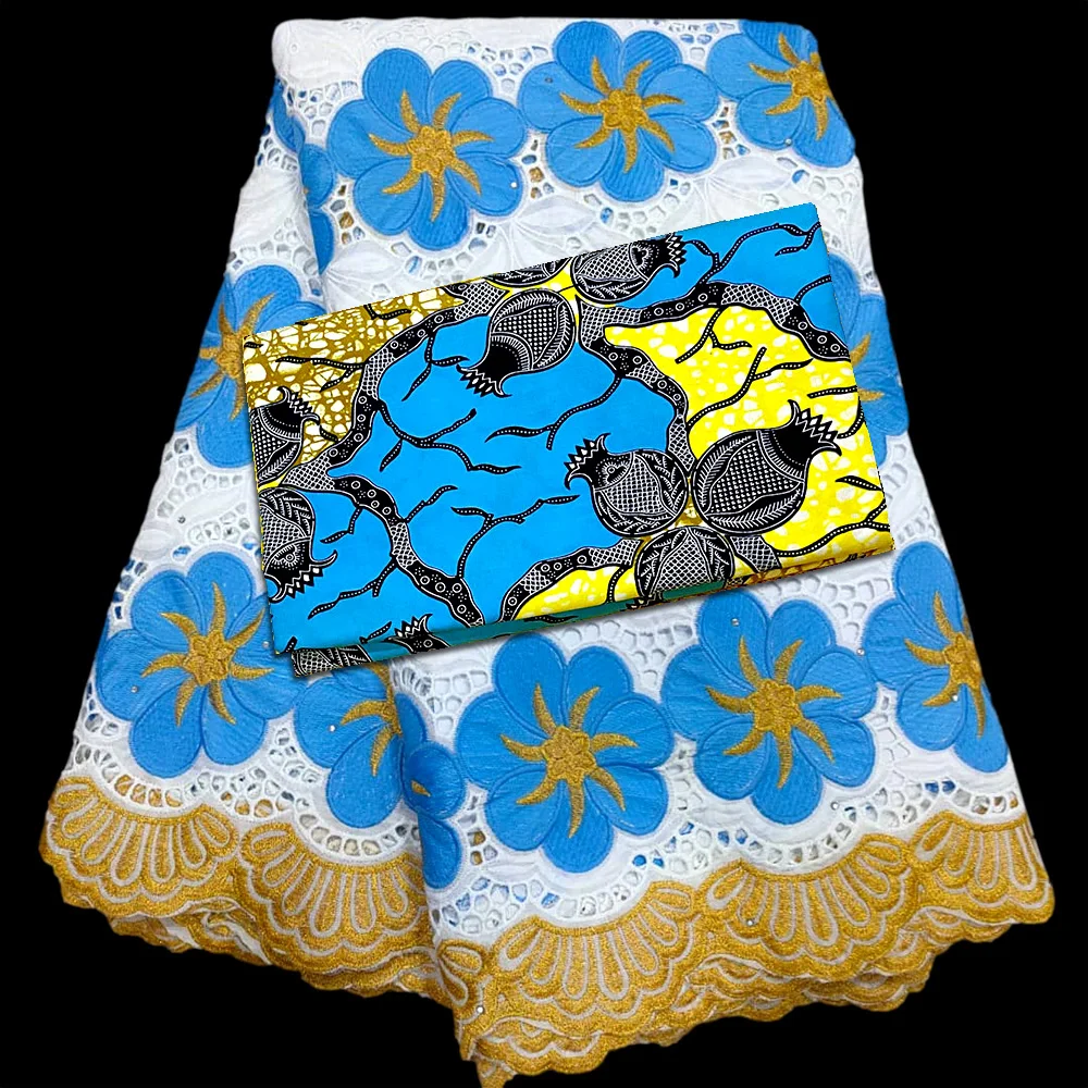 Newest Swiss Voile Lace Fabric High Quality African Cotton Lace Fabric With Stones 2.5+3 Yards Wax Fabric For Party Dress
Newest Swiss Voile Lace Fabric High Quality African Cotton Lace Fabric With Stones 2.5+3 Yards Wax Fabric For Party Dress
